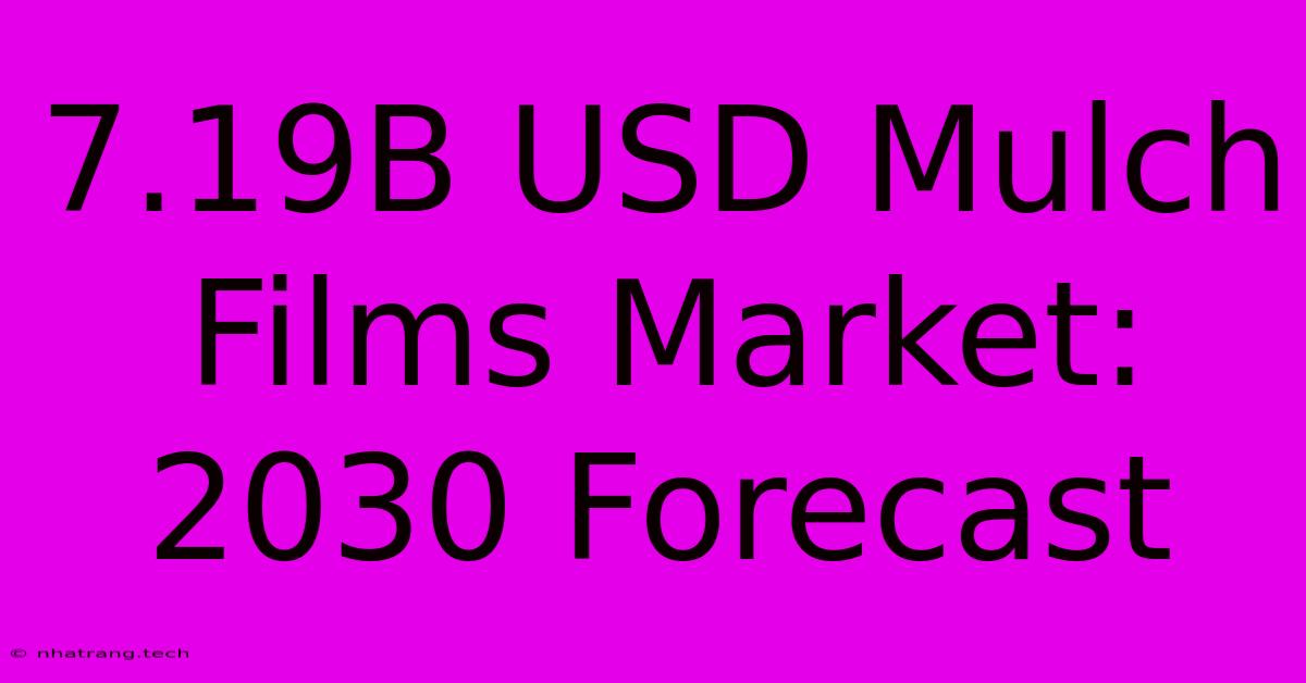 7.19B USD Mulch Films Market: 2030 Forecast 7.19B USD Mulch Films Market: 2030 Forecast