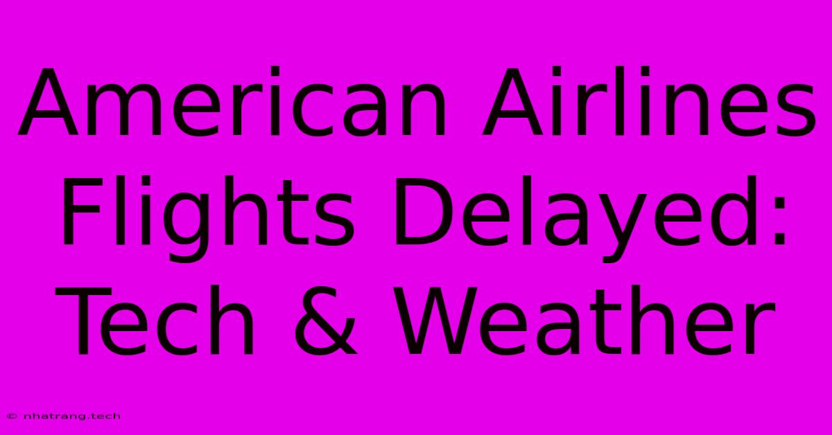 American Airlines Flights Delayed: Tech & Weather