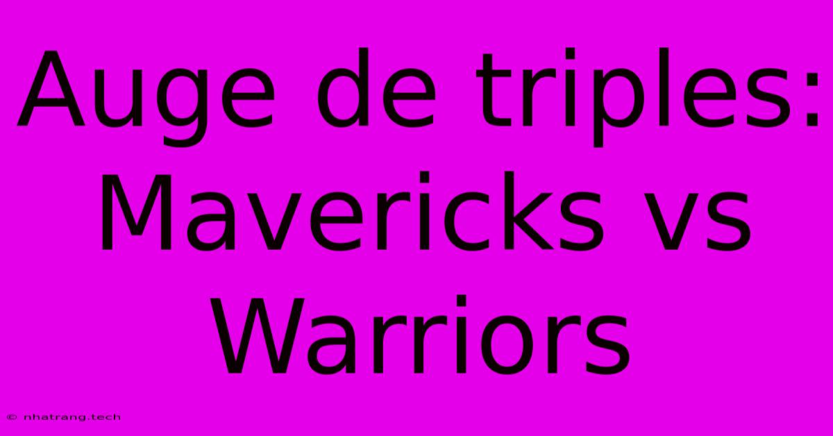Auge De Triples: Mavericks Vs Warriors Auge De Triples: Mavericks Vs Warriors