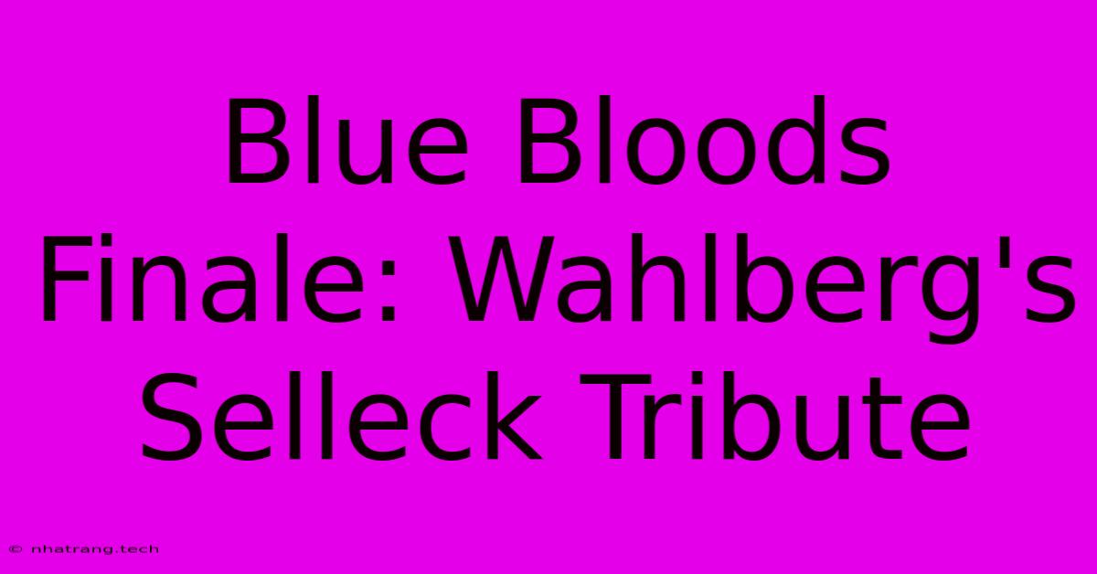 Blue Bloods Finale: Wahlberg's Selleck Tribute Blue Bloods Finale: Wahlberg's Selleck Tribute