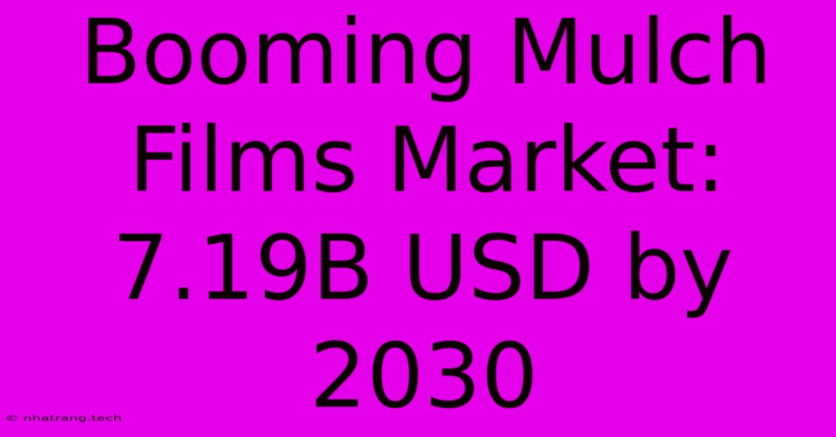 Booming Mulch Films Market: 7.19B USD By 2030 Booming Mulch Films Market: 7.19B USD By 2030