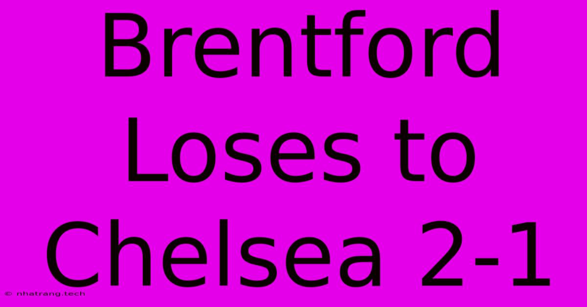 Brentford Loses To Chelsea 2-1 Brentford Loses To Chelsea 2-1