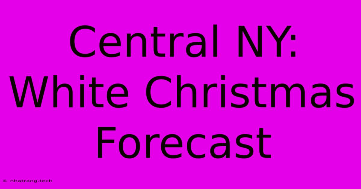 Central NY: White Christmas Forecast