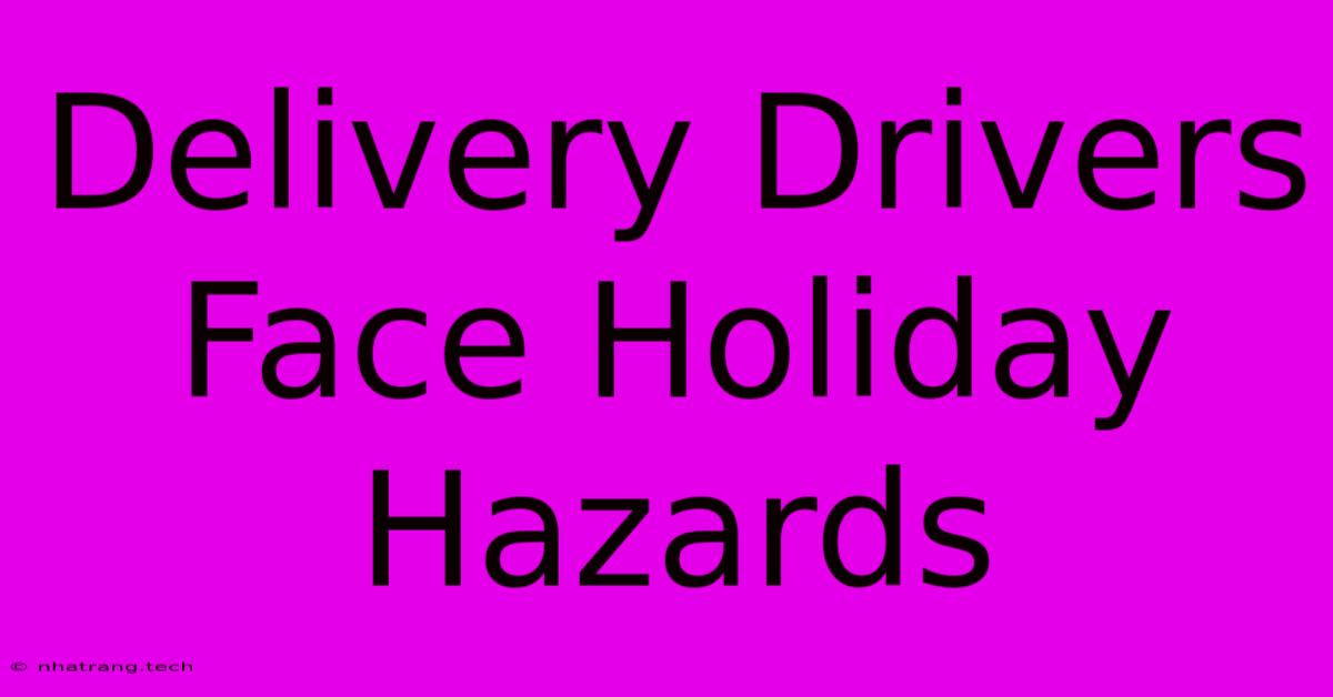 Delivery Drivers Face Holiday Hazards Delivery Drivers Face Holiday Hazards