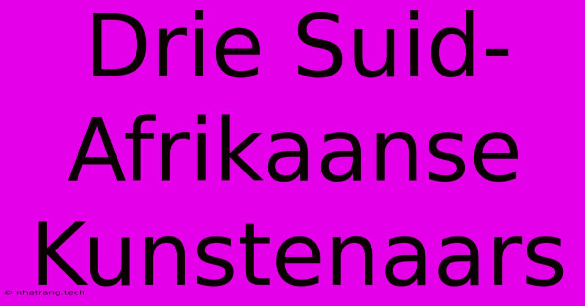 Drie Suid-Afrikaanse Kunstenaars