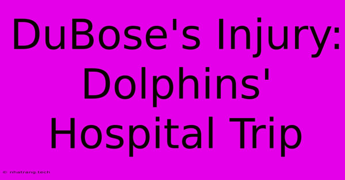 DuBose's Injury: Dolphins' Hospital Trip DuBose's Injury: Dolphins' Hospital Trip