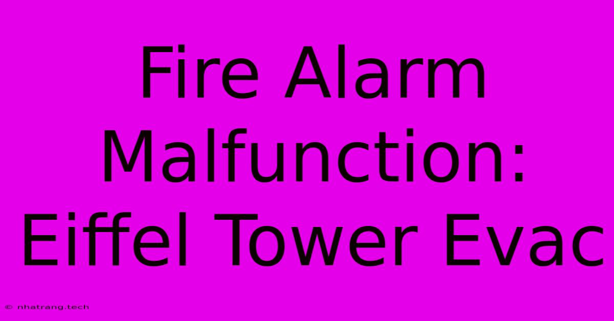 Fire Alarm Malfunction: Eiffel Tower Evac