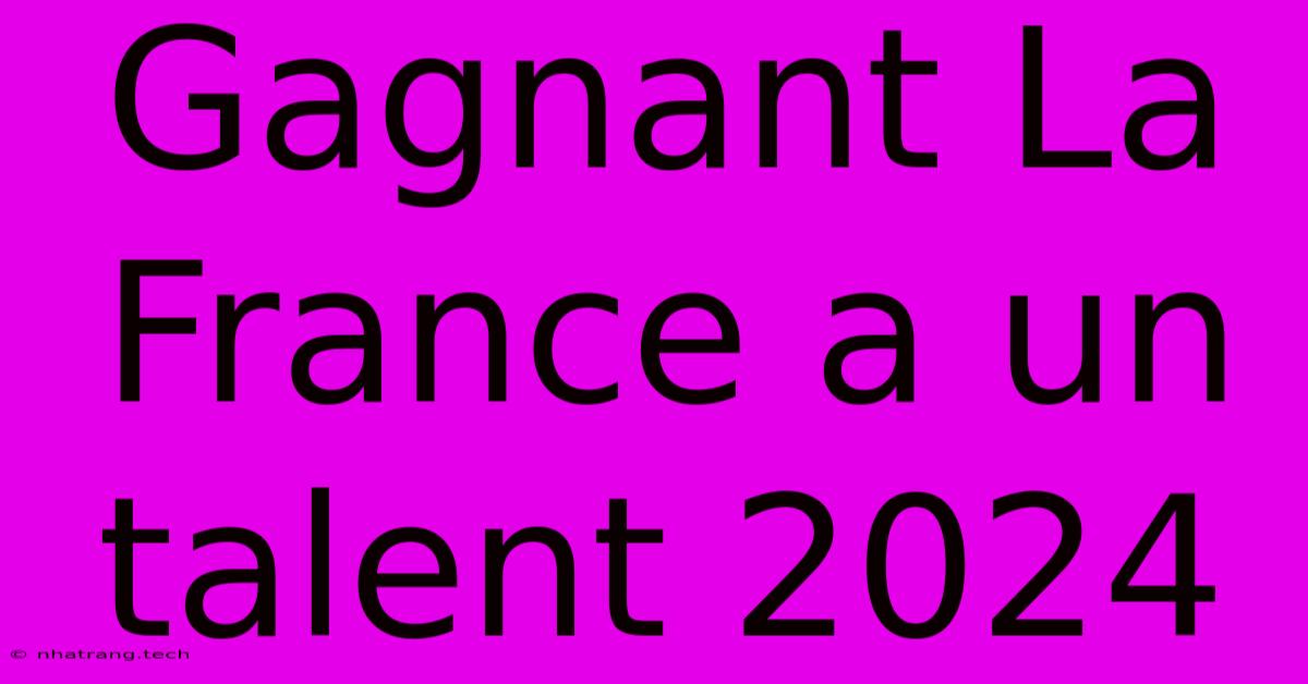 Gagnant La France A Un Talent 2024 Gagnant La France A Un Talent 2024