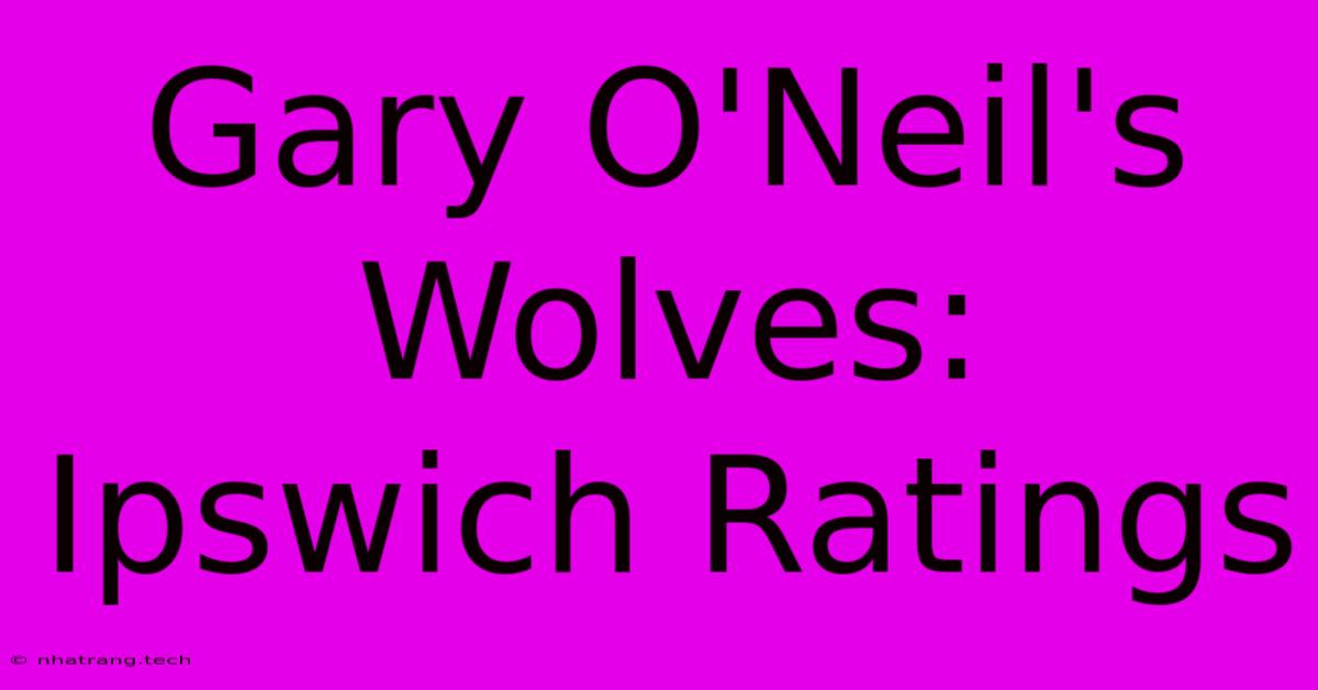 Gary O'Neil's Wolves: Ipswich Ratings Gary O'Neil's Wolves: Ipswich Ratings