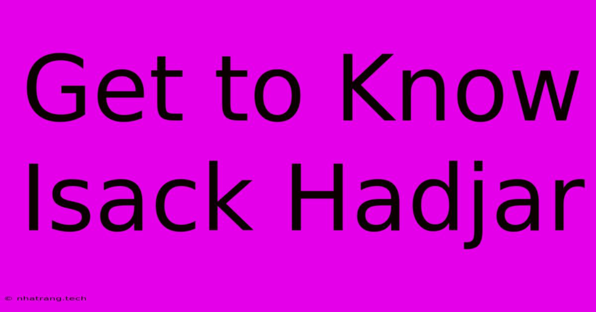 Get To Know Isack Hadjar Get To Know Isack Hadjar