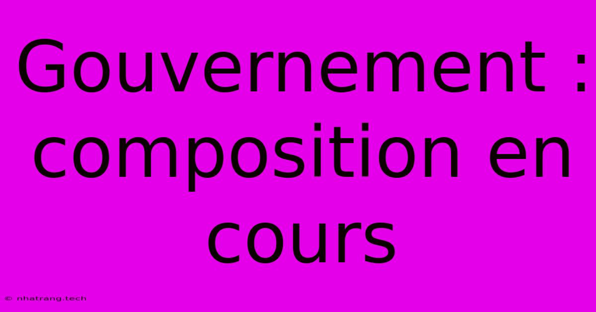 Gouvernement : Composition En Cours Gouvernement : Composition En Cours