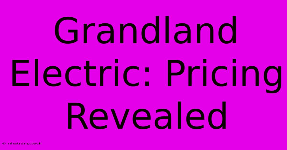 Grandland Electric: Pricing Revealed Grandland Electric: Pricing Revealed