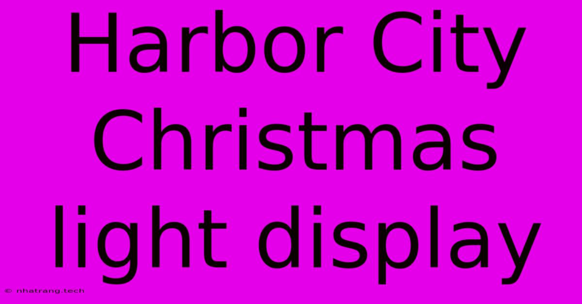 Harbor City Christmas Light Display