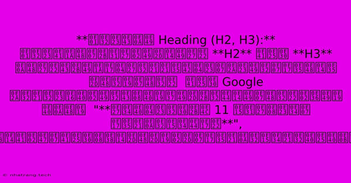 **การใช้ Heading (H2, H3):** การแบ่งหัวข้อด้วย **H2** และ **H3** ช่วยให้บทความมีโครงสร้างที่ดี อ่านง่าย และ Google สามารถเข้าใจเนื้อหาได้ง่ายขึ้น เช่น **การใช้ Heading (H2, H3):** การแบ่งหัวข้อด้วย **H2** และ **H3** ช่วยให้บทความมีโครงสร้างที่ดี อ่านง่าย และ Google สามารถเข้าใจเนื้อหาได้ง่ายขึ้น เช่น
