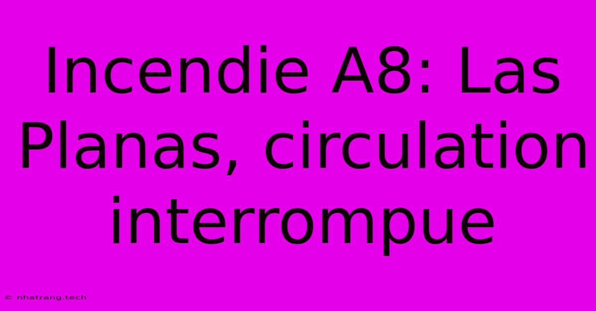 Incendie A8: Las Planas, Circulation Interrompue