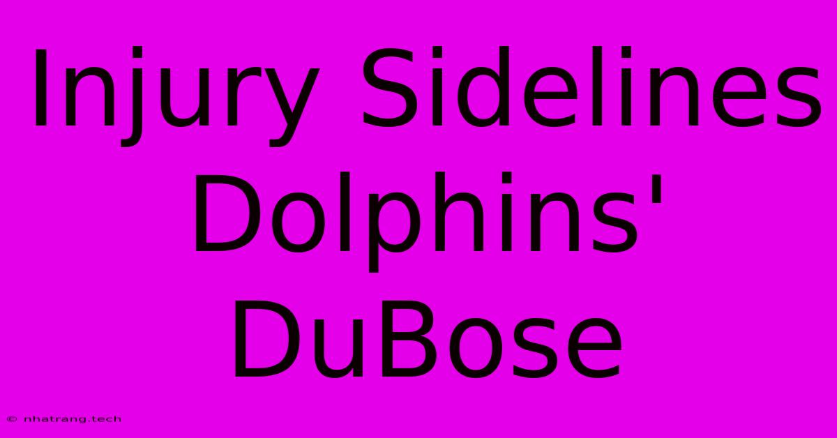 Injury Sidelines Dolphins' DuBose Injury Sidelines Dolphins' DuBose