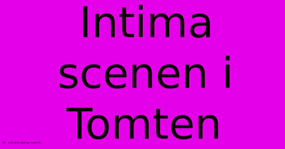 Intima Scenen I Tomten