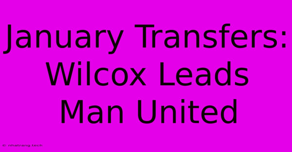 January Transfers: Wilcox Leads Man United January Transfers: Wilcox Leads Man United