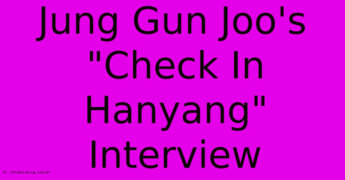 Jung Gun Joo's Jung Gun Joo's