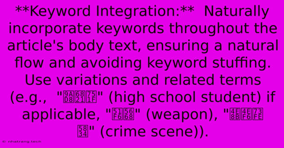 **Keyword Integration:** Naturally Incorporate Keywords Throughout The Article's Body Text, Ensuring A Natural Flow And Avoiding Keyword Stuffing. Use Variations And Related Terms (e.g., **Keyword Integration:** Naturally Incorporate Keywords Throughout The Article's Body Text, Ensuring A Natural Flow And Avoiding Keyword Stuffing. Use Variations And Related Terms (e.g.,