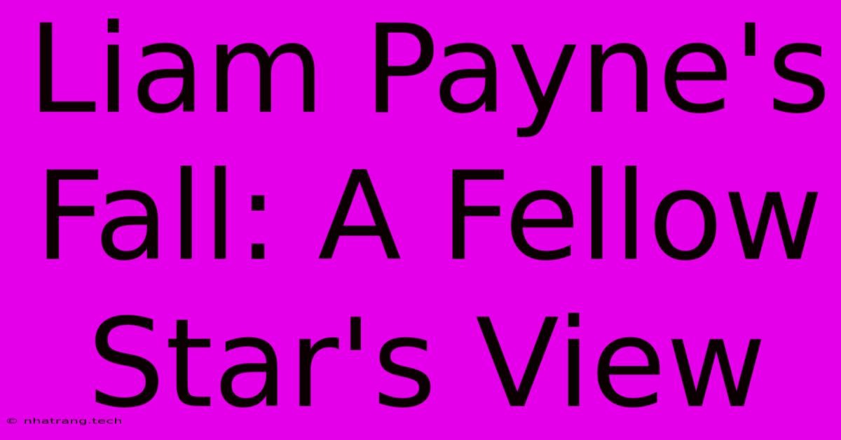 Liam Payne's Fall: A Fellow Star's View Liam Payne's Fall: A Fellow Star's View