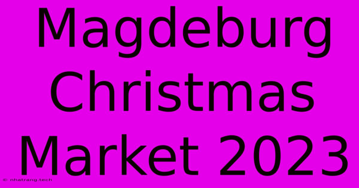 Magdeburg Christmas Market 2023 Magdeburg Christmas Market 2023