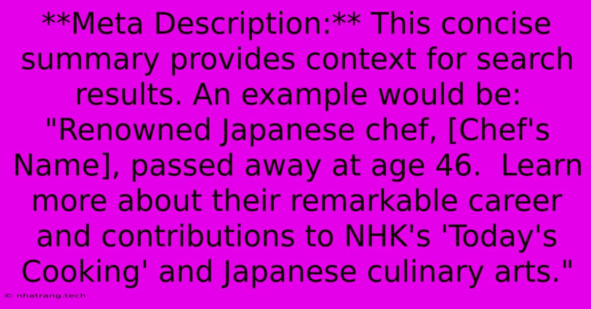 **Meta Description:** This Concise Summary Provides Context For Search Results. An Example Would Be: **Meta Description:** This Concise Summary Provides Context For Search Results. An Example Would Be: