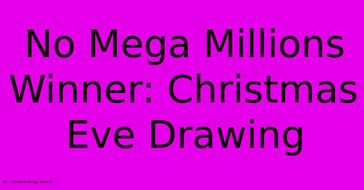 No Mega Millions Winner: Christmas Eve Drawing