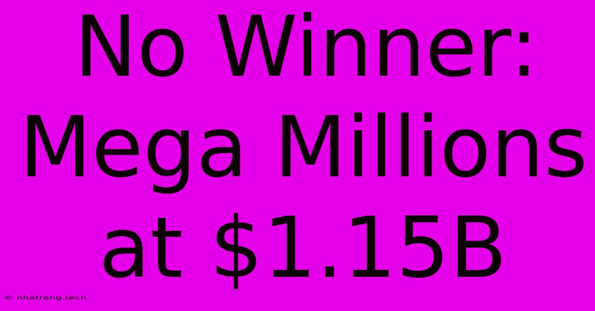 No Winner: Mega Millions At $1.15B