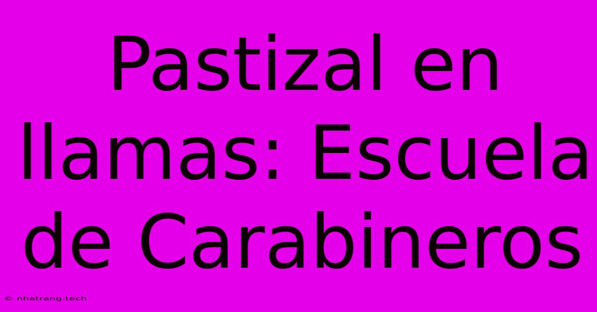 Pastizal En Llamas: Escuela De Carabineros Pastizal En Llamas: Escuela De Carabineros