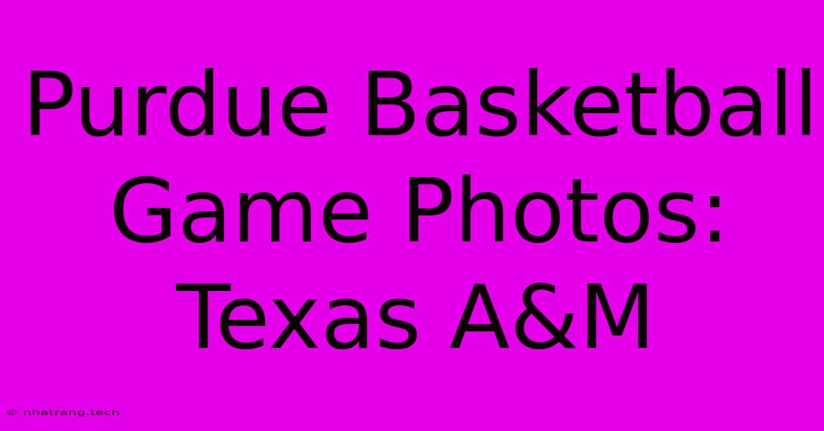 Purdue Basketball Game Photos: Texas A&M Purdue Basketball Game Photos: Texas A&M