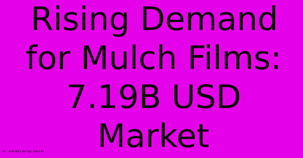 Rising Demand For Mulch Films: 7.19B USD Market Rising Demand For Mulch Films: 7.19B USD Market