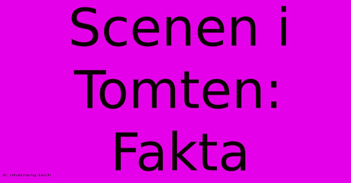 Scenen I Tomten: Fakta