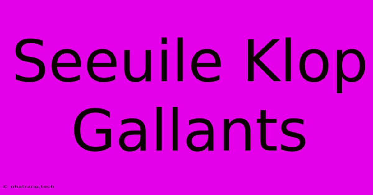 Seeuile Klop Gallants