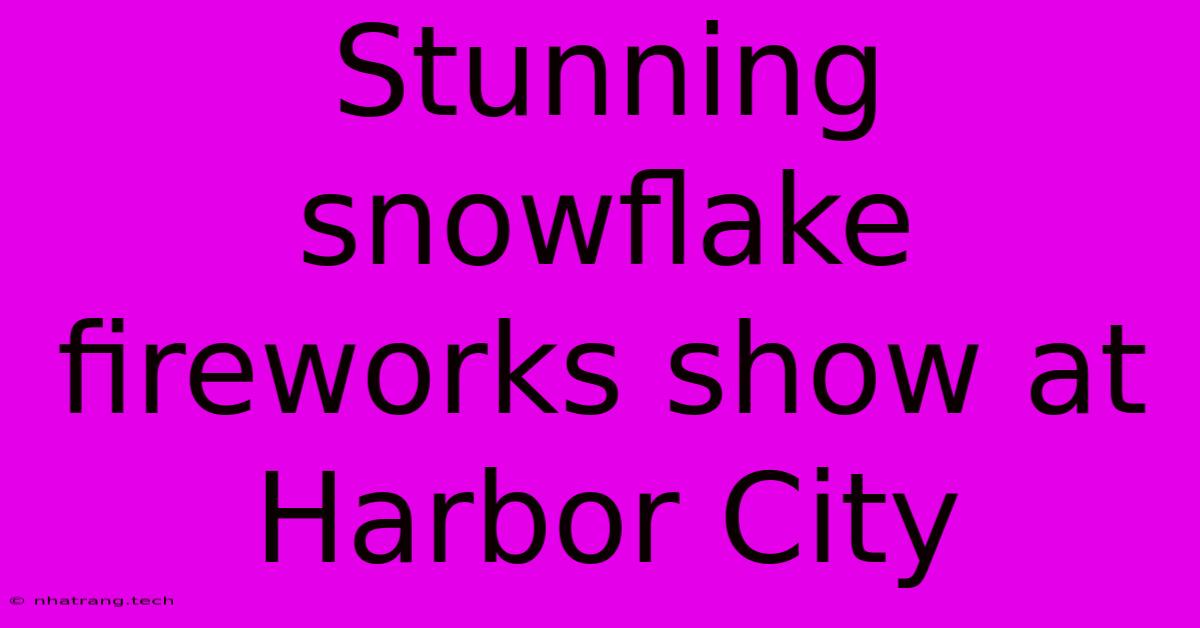 Stunning Snowflake Fireworks Show At Harbor City