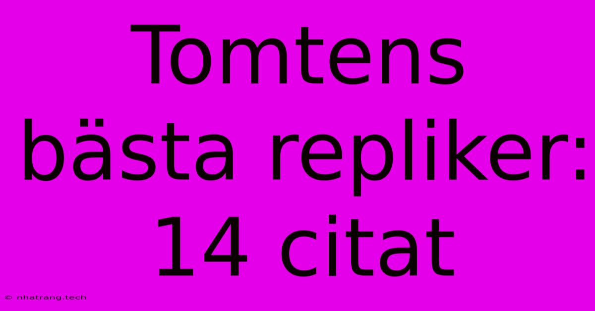 Tomtens Bästa Repliker: 14 Citat