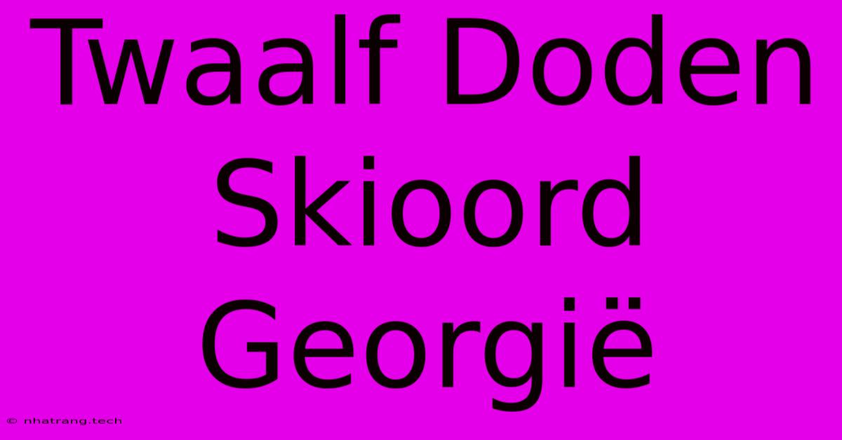 Twaalf Doden Skioord Georgië