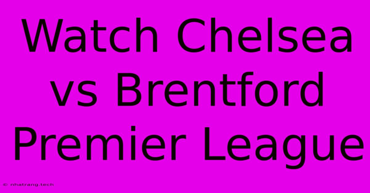 Watch Chelsea Vs Brentford Premier League Watch Chelsea Vs Brentford Premier League