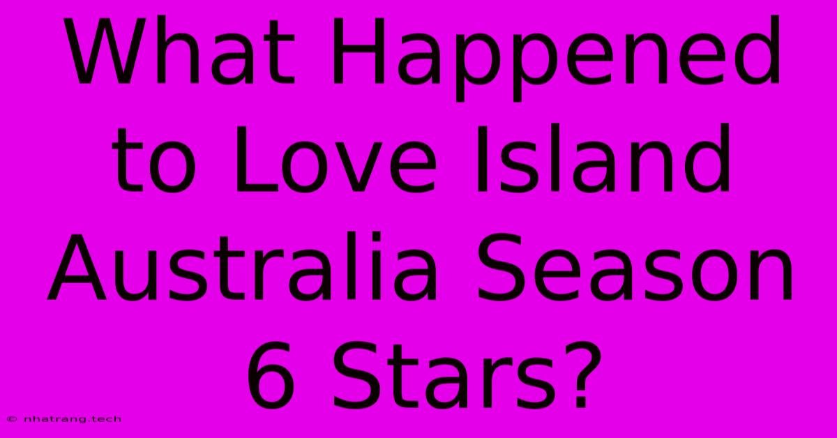 What Happened To Love Island Australia Season 6 Stars? What Happened To Love Island Australia Season 6 Stars?