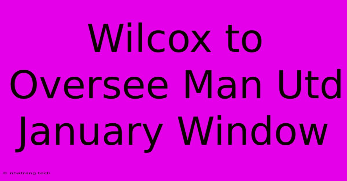 Wilcox To Oversee Man Utd January Window Wilcox To Oversee Man Utd January Window