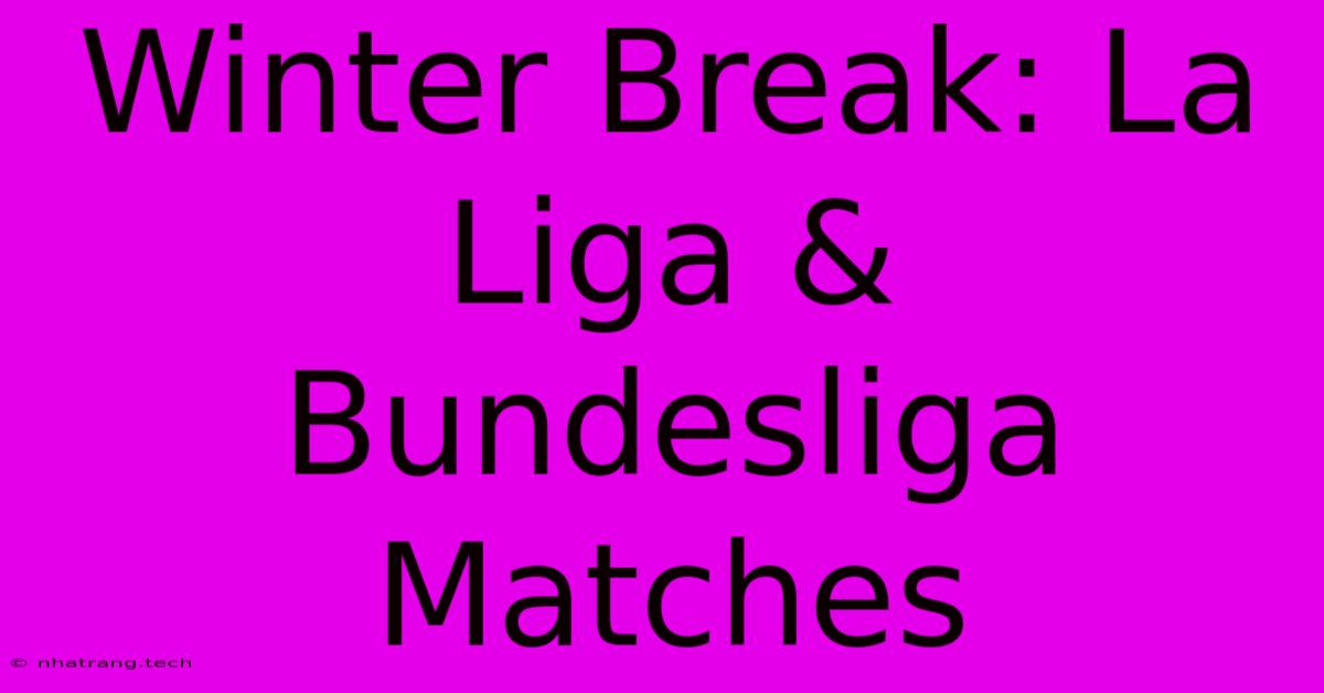 Winter Break: La Liga & Bundesliga Matches Winter Break: La Liga & Bundesliga Matches